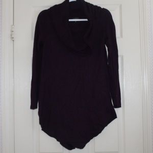 Purple Cowl Neck Sweater